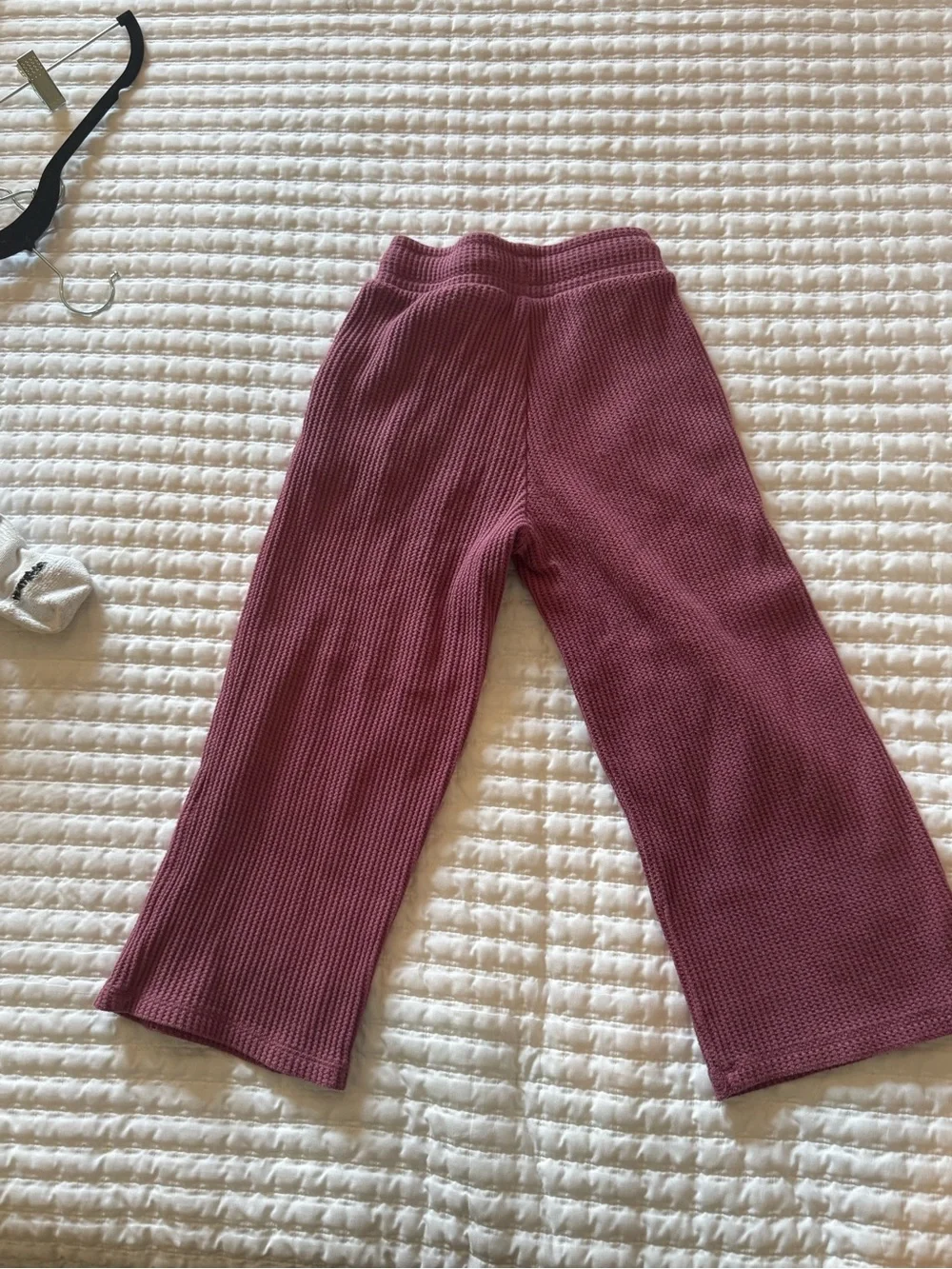 Gap Kids Ribbed Wide-Leg Pants - Mauve 6/7